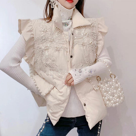 Chaleco Acolchado de Algodón con Plumas para Mujer - Diseño Suelto y Cálido - Image 5