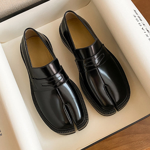 Zapatos de Cuero para Mujer con Diseño de Dedo Dividido