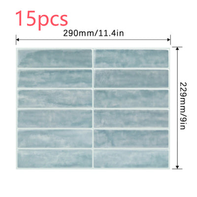 Adhesivo de Pared 3D Estéreo Resistente al Agua y Calor - Papel Tapiz Autoadhesivo para Cocina y Baño - Image 26