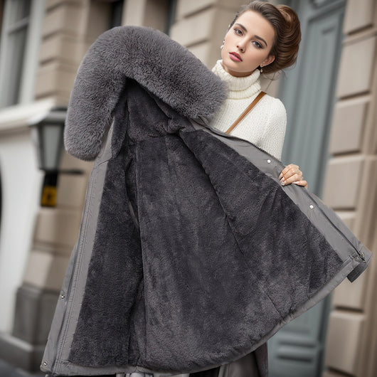 Abrigo Acolchado de Terciopelo para Mujer - Image 6