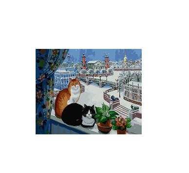 Gatos en la Ventana de la Ciudad Europea - Image 8