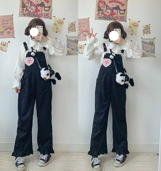 Overol de Pana para Niñas Otoño Invierno - Estilo Japonés Adorable - Image 14