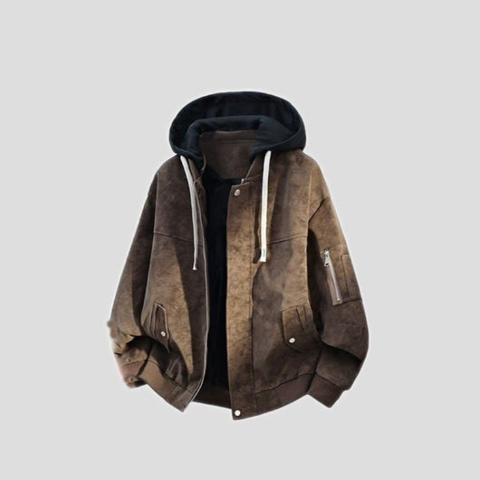 Chamarra Hoodie Hombre Versátil y Cómoda de Ajuste Relajado