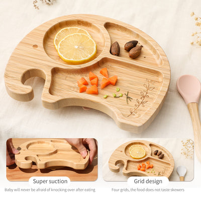 Plato Infantil con Diseño de Elefante para Bebés y Niños Pequeños - Image 4
