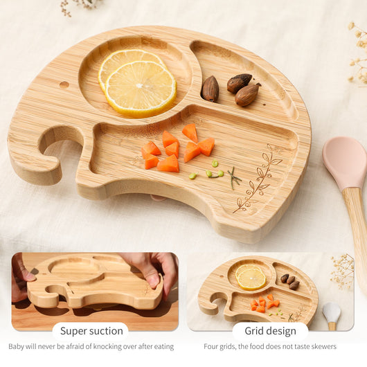 Plato Infantil con Diseño de Elefante para Bebés y Niños Pequeños - Image 4