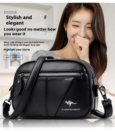 Bolso Bandolera Redondo de Cuero Genuino - Versátil y Elegante - Image 13