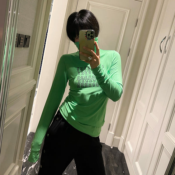 Blusa Ajustada de Manga Larga para Mujer