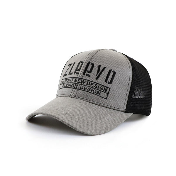 Gorra Visera Retro con Bordado de Letras - Malla Transpirable para Verano