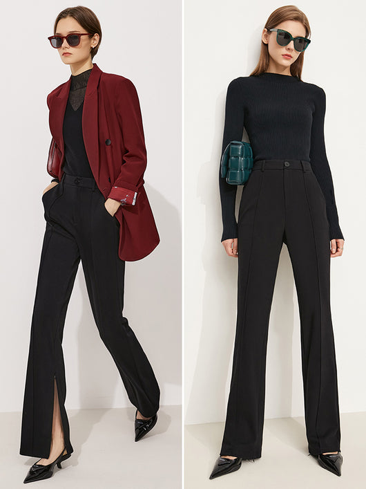 Pantalones Casuales de Cintura Alta con Abertura Lateral - Image 4