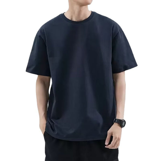 Playera Suelta de Color Liso para Hombre - Versátil y Cómoda - Image 7