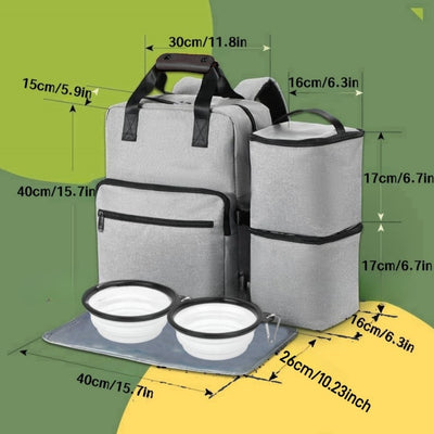 Set de Vajilla Portátil para Mascotas - Bolsa Grande de Viaje - Image 6