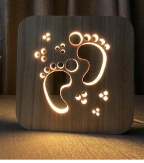 Lámpara 3D LED Notas Musicales - Guitarra, Saxofón y Violín con Grabado en Madera - Image 6