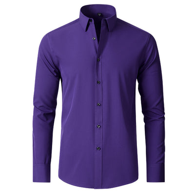 Camisa Ejecutiva de Línea Delgada en Color Sólido - Image 4