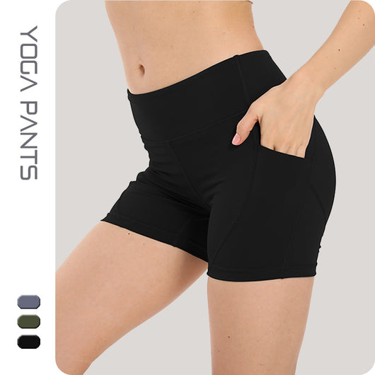 Shorts Deportivos Cintura Alta con Malla Integrada para Yoga y Fitness - Image 13