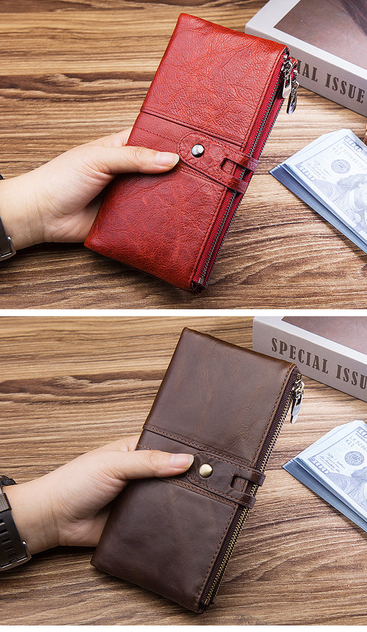 Cartera Larga de Cuero para Hombre con Múltiples Compartimentos Estilo Business - Image 8
