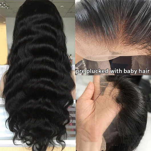 Pelucas Cabello Humano Ondulado con Frente de Encaje - Image 3