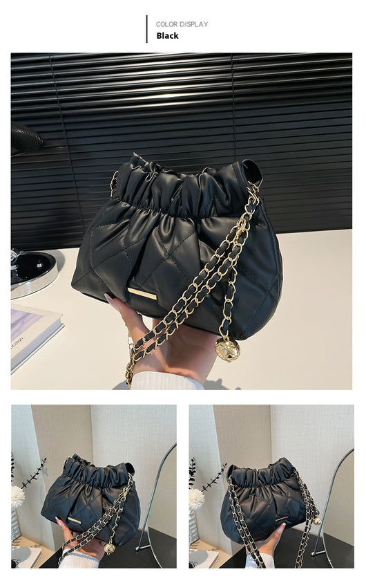 Bolso de Hombro con Cadena y Bordado de Diamantes para Mujer - Image 21