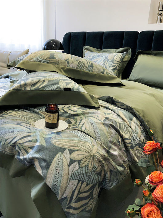 Juego de Cama de Algodón Premium Estilo Campestre con Flores Digitales - Image 3