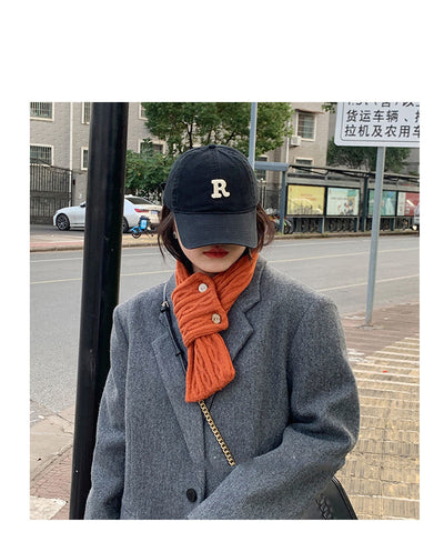 Pañuelo Liso Pequeño para Mujer - Estilo Coreano Otoño Invierno - Image 15