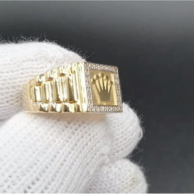 Anillo Retro de Aleación con Incrustaciones de Diamantes de Imitación - Image 3