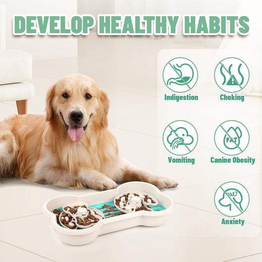 Comedero Lento Antiasfixia para Perros Grandes - Puzzle Interactivo para Alimento Seco y Húmedo - Image 3
