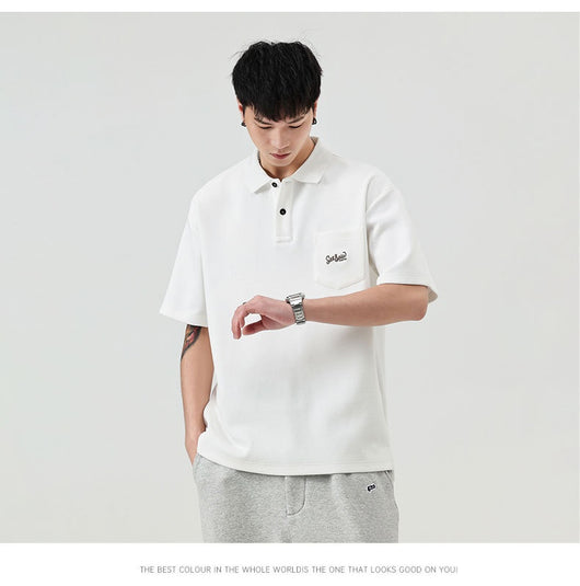 Polo Retro Estival Transpirable con Solapa Manga Corta para Hombre - Image 17