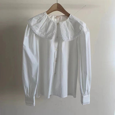Blusa de Algodón con Cuello de Muñeca - Diseño Rejuvenecedor y Adorable - Image 10