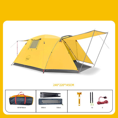 Tienda de Campaña 4 Personas Impermeable y Protección Solar - Camping Resistente - Image 6