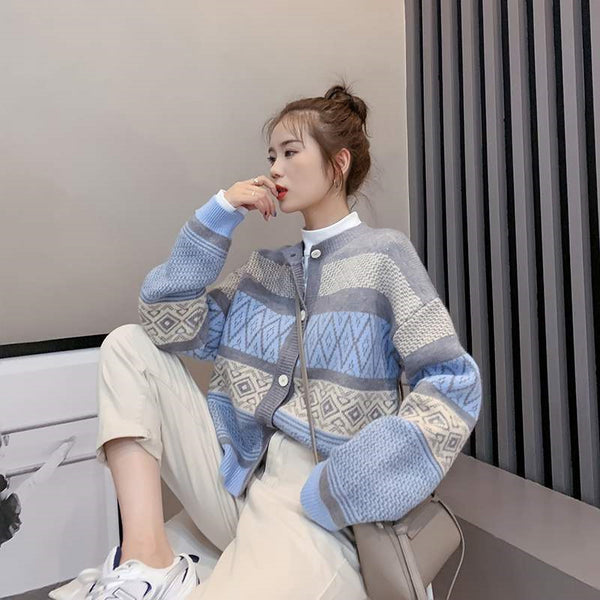 Cardigan Tejido Cuello Redondo Design Sense Niche