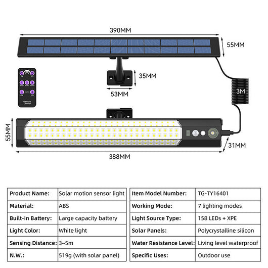 Lámpara Solar Exterior con Control Remoto Individual - Image 14