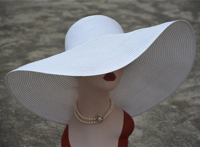 Sombrero de Paja Oversized Estilo Hepburn 18cm - Protección y Elegancia - Image 23