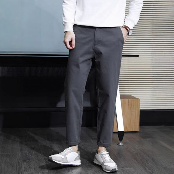 Pantalones Casuales Elegantes Slim Fit con Corte Cónico para Hombre