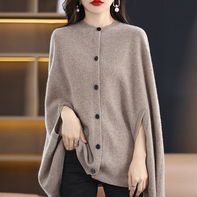 Poncho de Lana Tejido sin Mangas Temperament Wild
