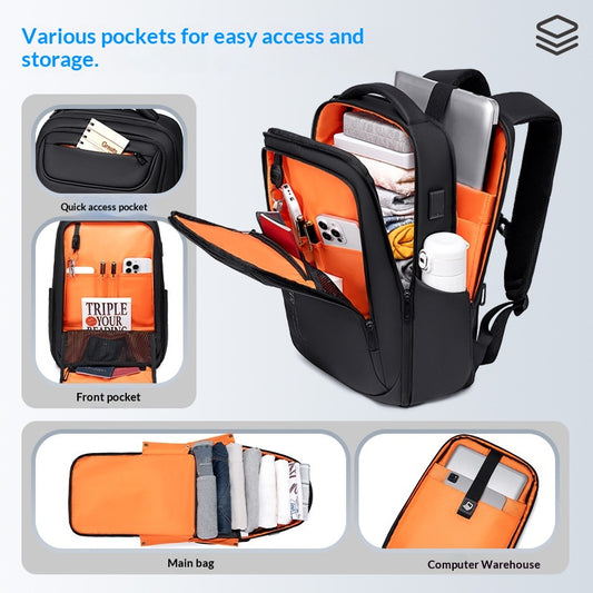 Mochila Casual Minimalista para Hombre - Ideal para Trabajo y Viajes - Image 2
