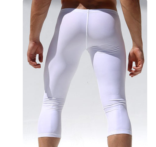 Pantalones Cortos Ajustados de Cintura Baja en Algodón Puro para Hombre - Image 4