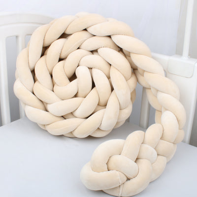 Protectores de Cuna Trenzados Alargados con Almohada Decorativa - Image 41