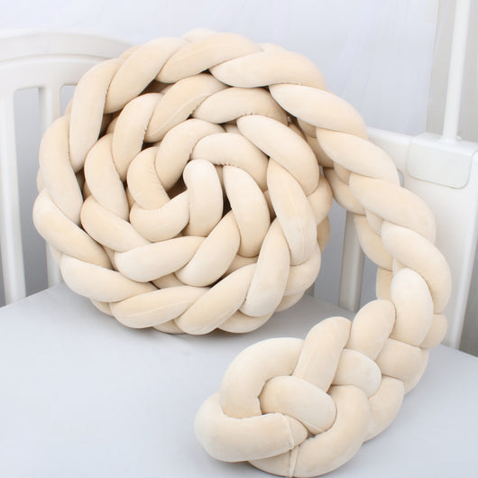 Protectores de Cuna Trenzados Alargados con Almohada Decorativa - Image 41