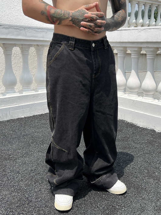 Pantalones Vaqueros Clásicos de Corte Recto - Estilo Retro Atemporal - Image 8