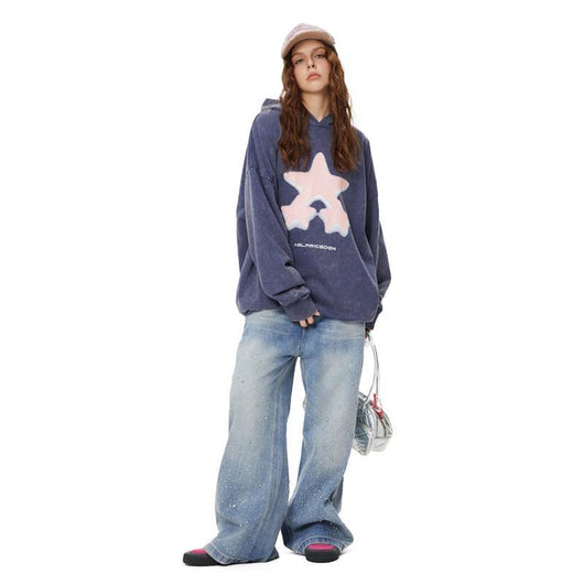 Jeans Relajados con Strass - Pantalones Denim Suave y Cómodo