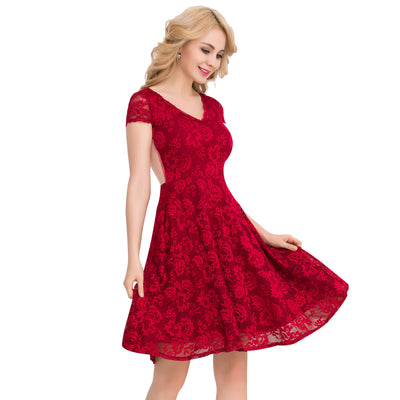 Vestido Ajustado con Encaje y Cintura Marcada para Mujer - Image 22