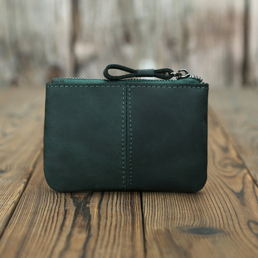 Monedero Compacto de Cuero Crazy Horse Estilo Retro para Hombre - Image 10