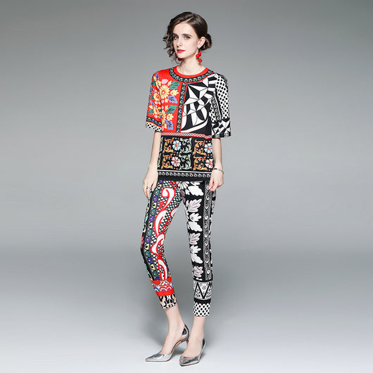 Conjunto Estampado de Moda Juvenil - Playera y Pantalón Corto - Image 8