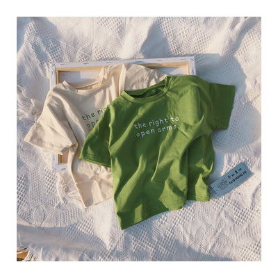 Camiseta Básica Unisex de Colores Sólidos para Niños - Image 8