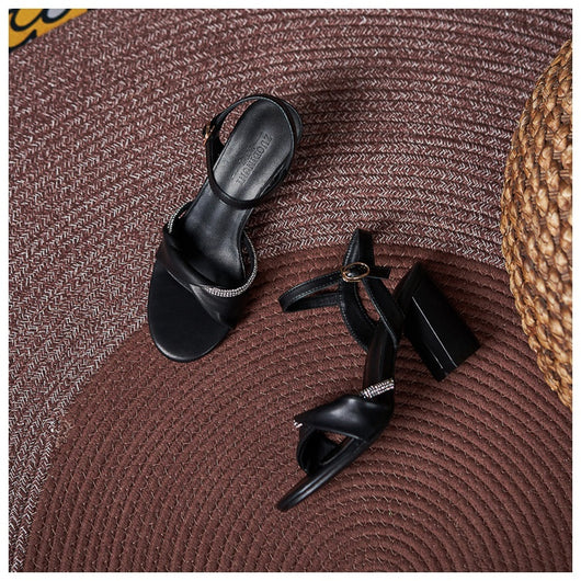 Sandalias con Tacón Robusto para Mujer - Comodidad y Estilo en Talles Pequeños - Image 16