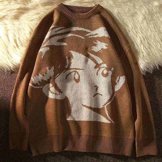 Suéter Hip-Hop Retro Grueso y Cálido para Otoño e Invierno - Image 3