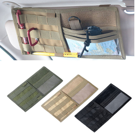 Organizador Táctico MOLLE para Parasol de Vehículo con Almacenamiento de CDs y Herramientas EDC - Image 2