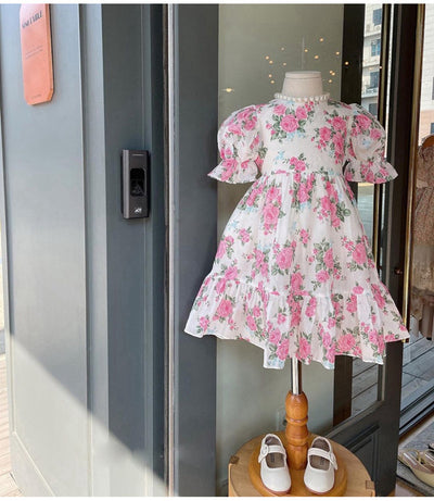 Vestido Infantil de Encaje Floral Estilo Dulce - Image 9