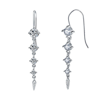 Aretes de Diamante y Plata Esterlina - Diseño Minimalista en Oro Blanco - Image 9