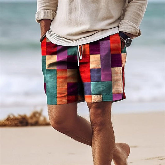 Shorts de Playa Hawaianos Transpirables con Estampado 3D para Hombre - Image 9