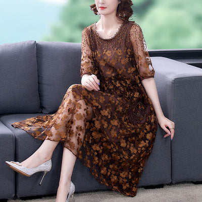 Vestido Floral Holgado Talla Grande - Elegancia y Comodidad para el Verano - Image 7